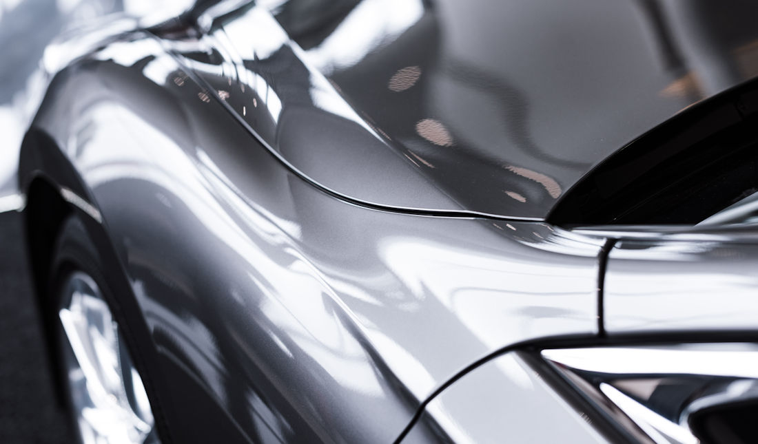glossy paint of car