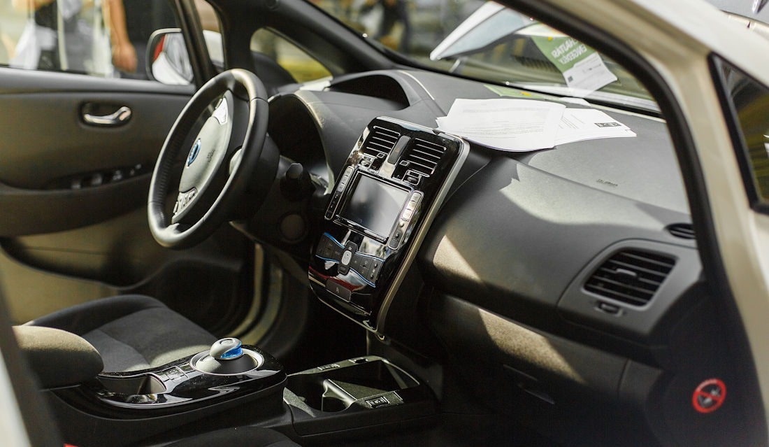 console and dash in car