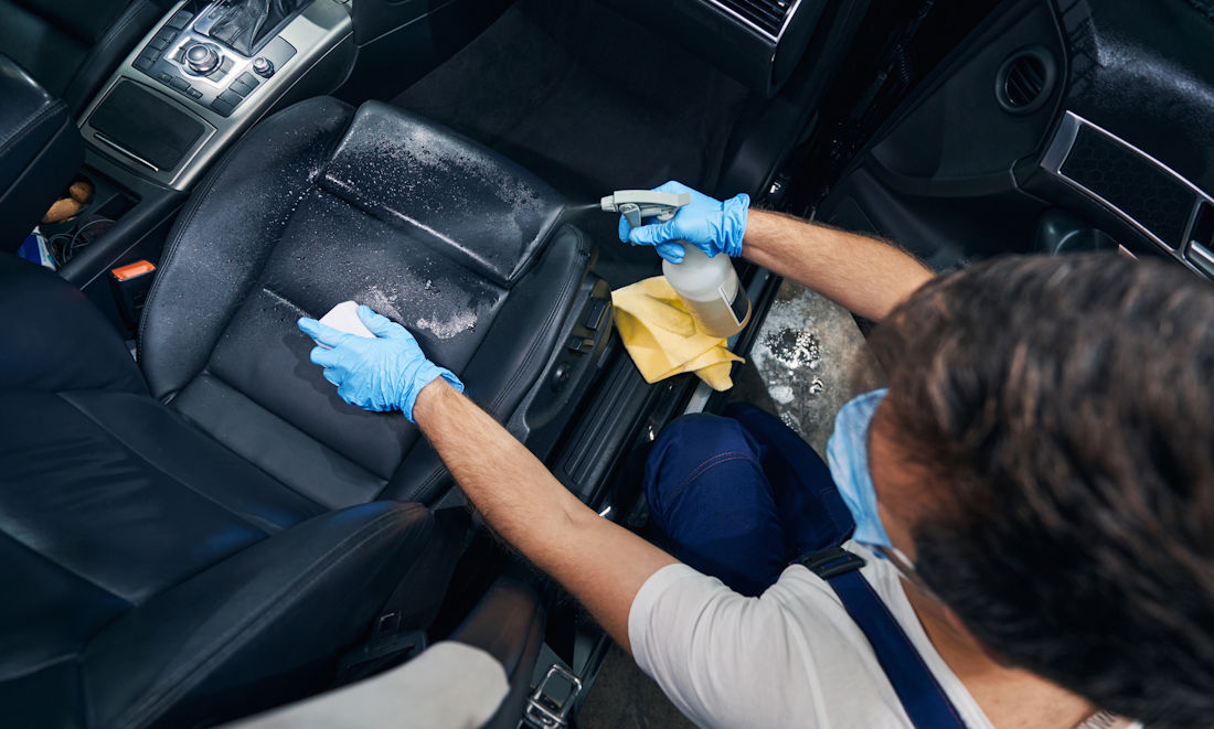 cleaning car upholstery 