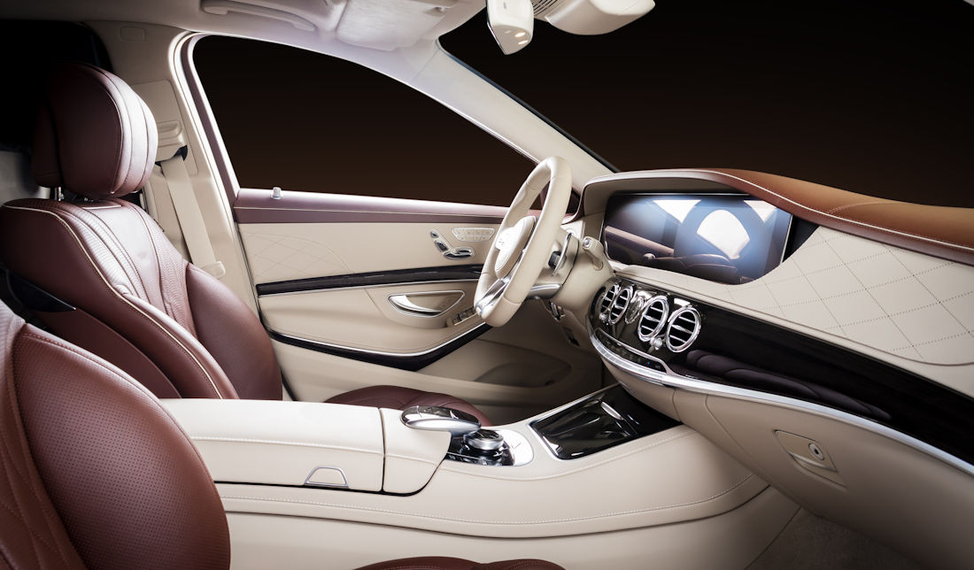 interior of luxury car