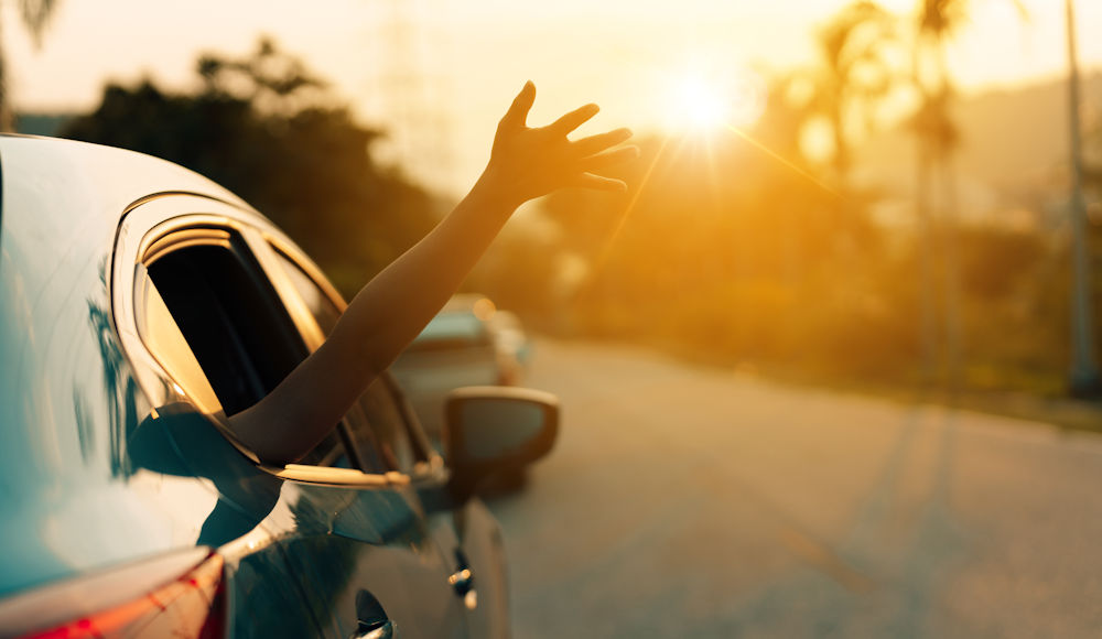 driving in the sun