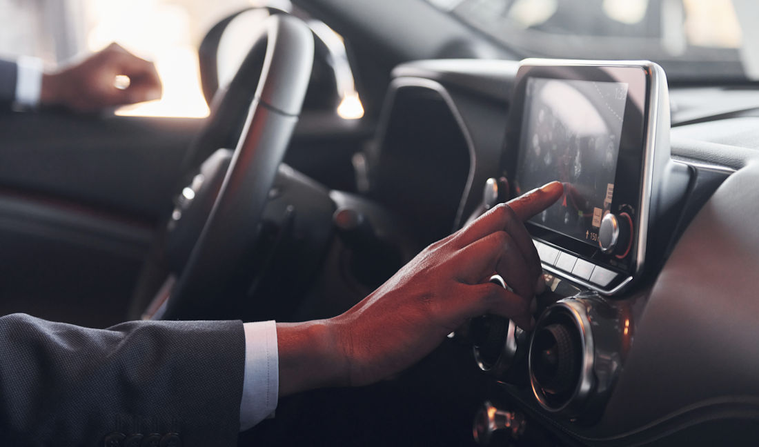 using the display in car