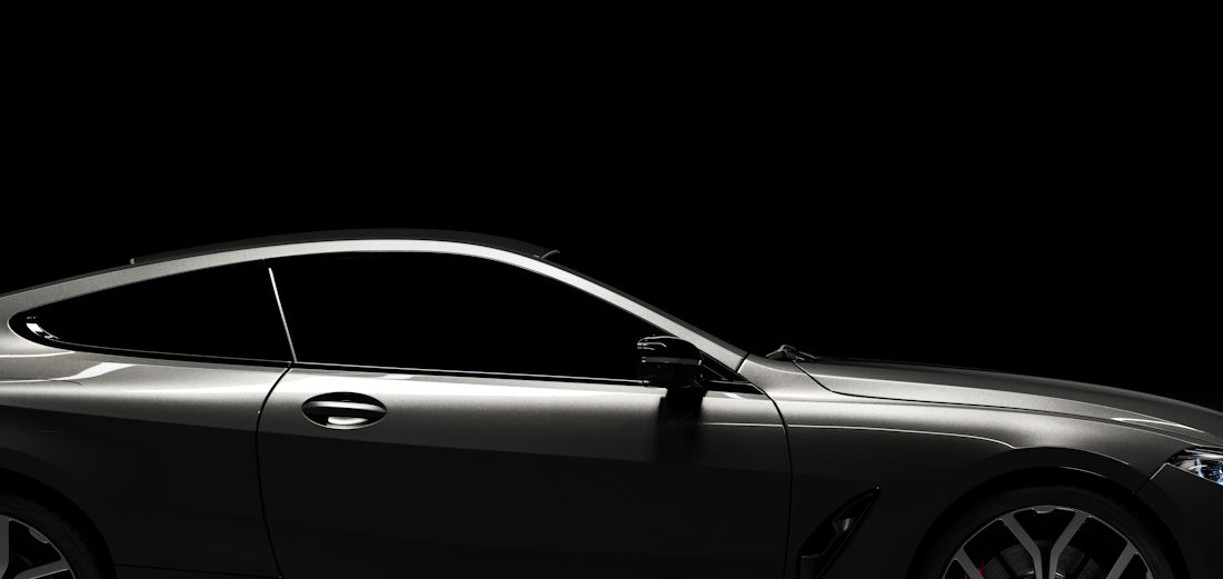 sleek, modern car outline