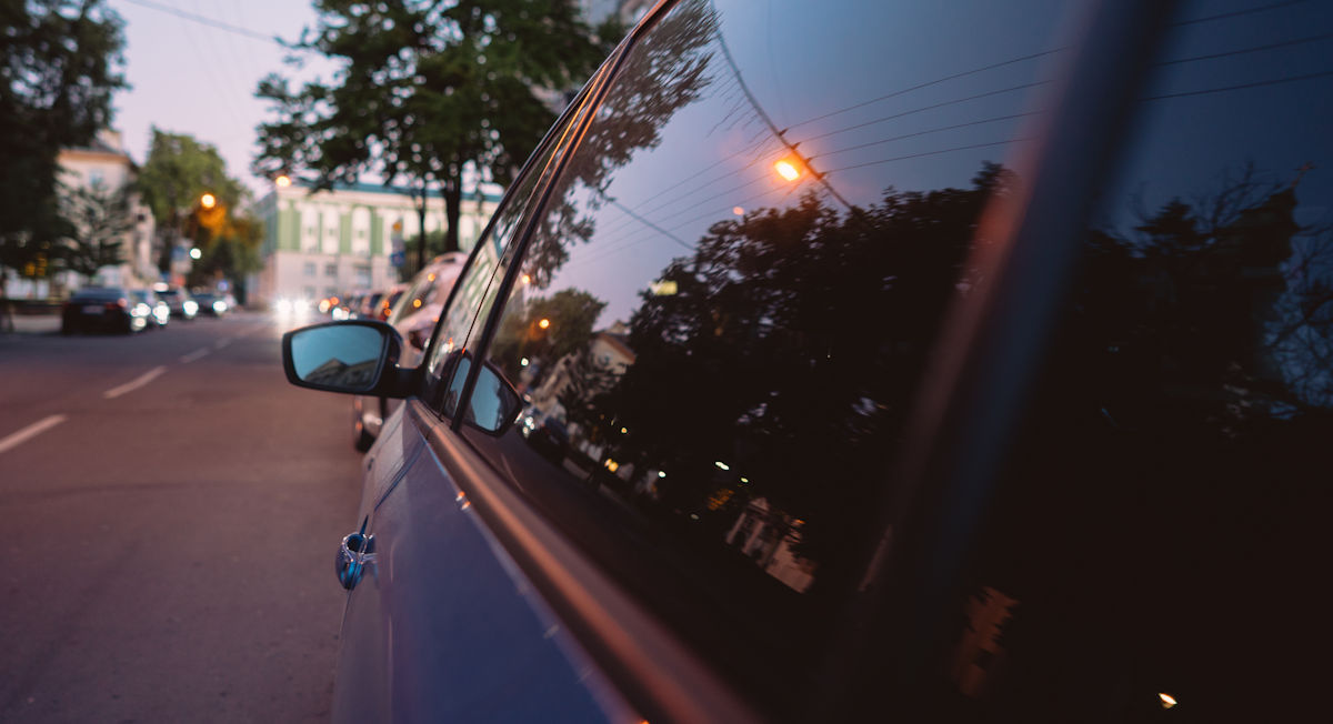 car's window ledge